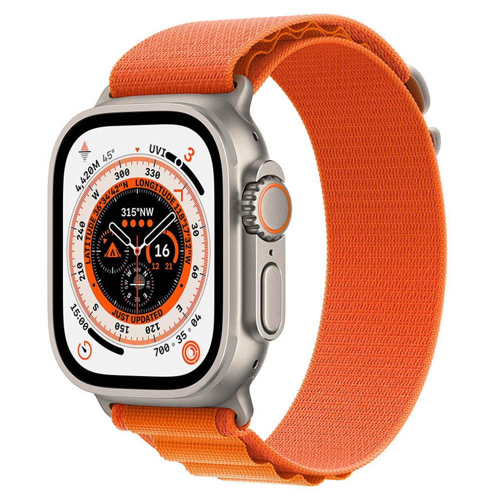Apple Watch Ultra GPS Cellular, 49mm Titanium Case with Orange Alpine  Loop -Small, Precision dual-frequency GNSS: GPS, GNSS, Galileo, BeiDou,
