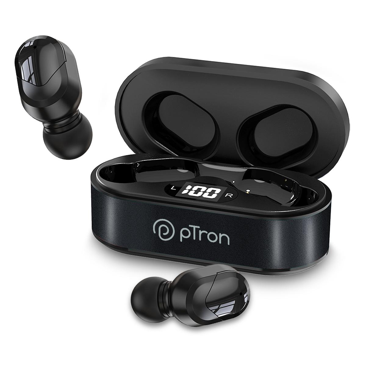 Buy pTron Bassbuds Indie TWS Earbuds with HD Mic, 28Hrs Playtime