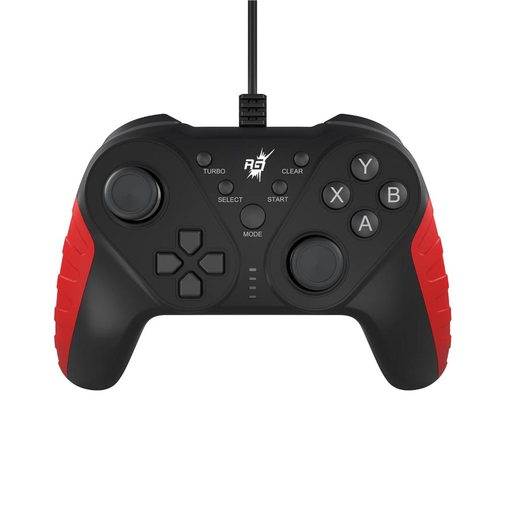 Redgear MS-150 Wired Gamepad with Dual Intensity Vibration Motor, Blood Red
