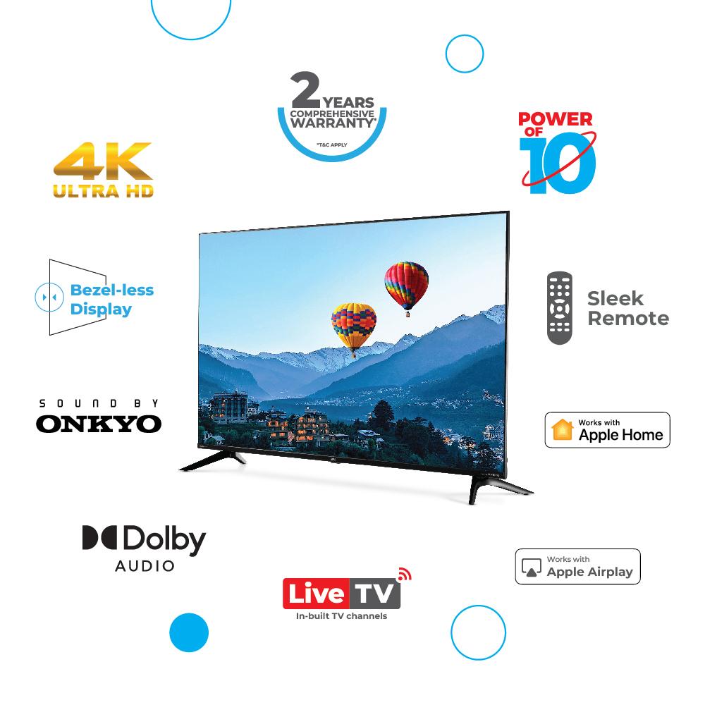 BPL 55 4K HOMETHEATRE ONKYO TV 55UF2340 with Dolby Audio, Sound by Onkyo