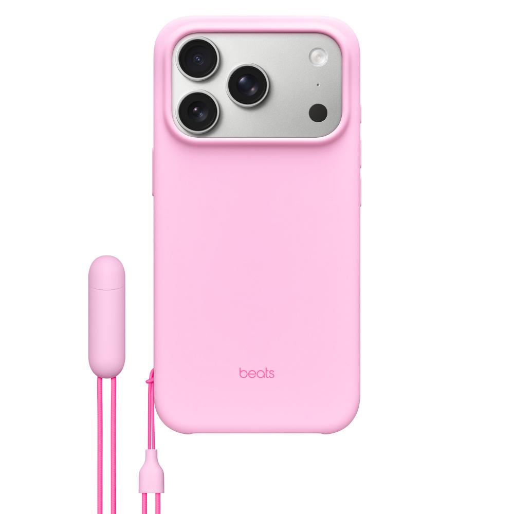 Image showcasing Beats Apple iPhone 17 Pro Kickstand Mobile Case, Pebble Pink