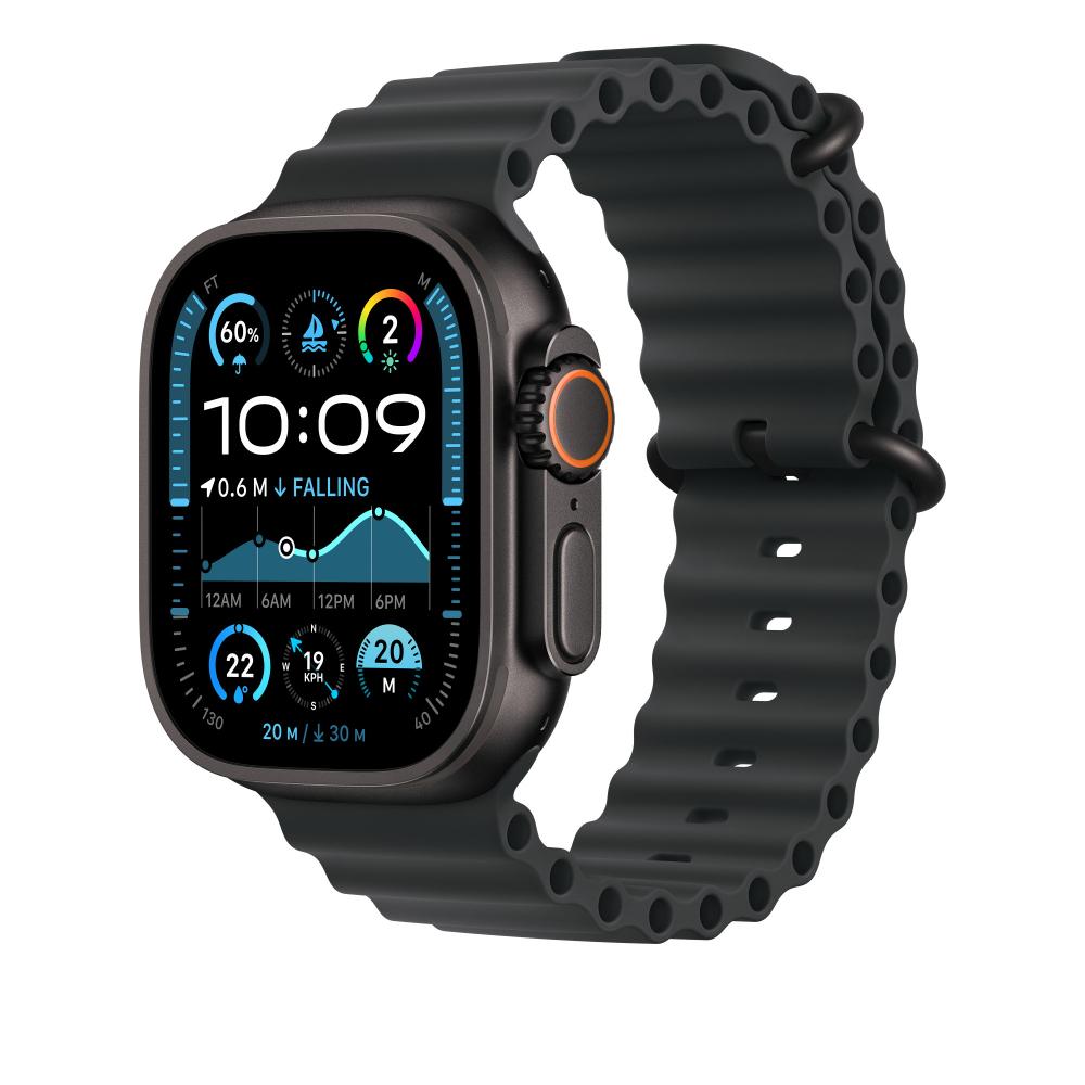 Buy Apple Watch 49 mm Black Titanium Finish Black Ocean Band at