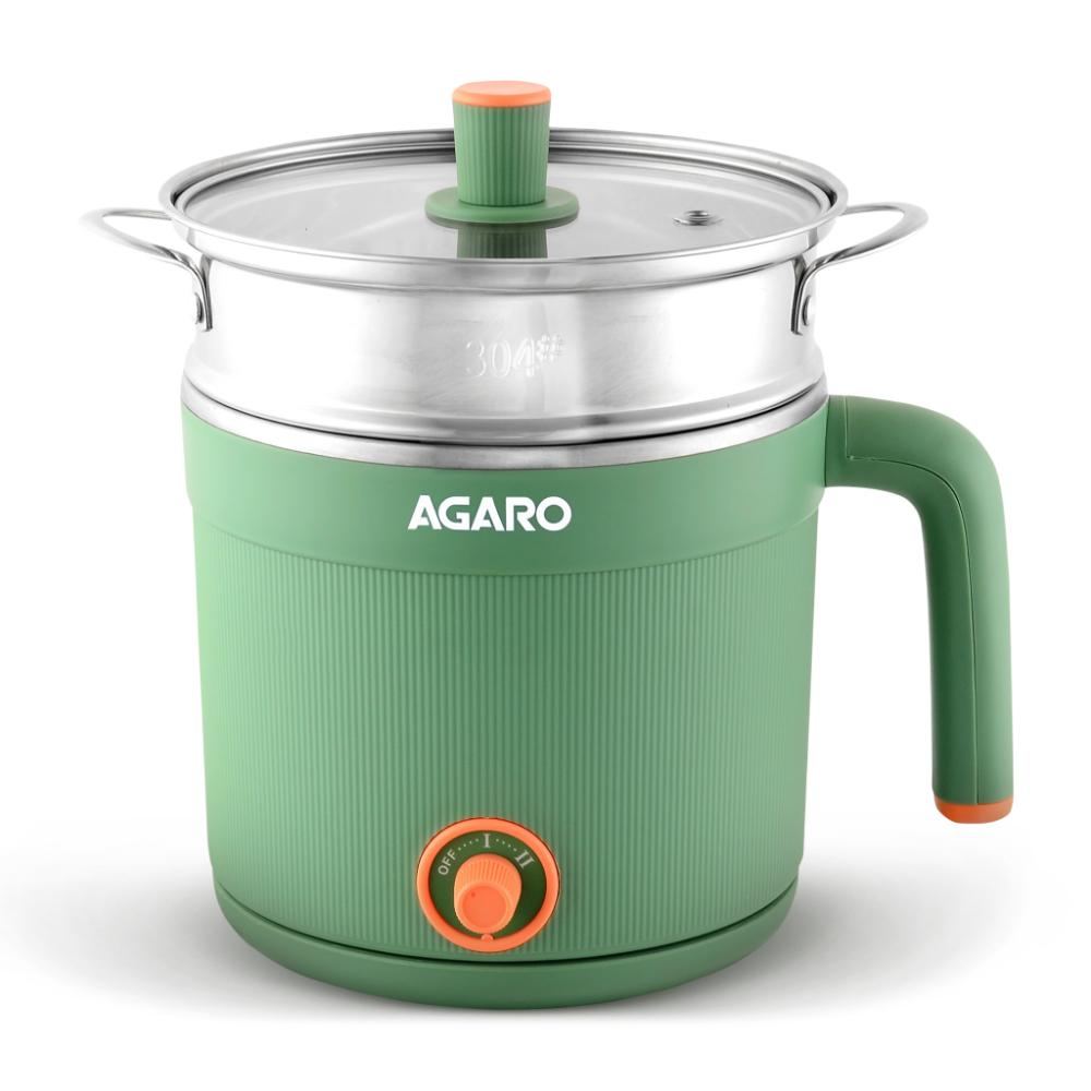 Agaro Regency Multipurpose Electric Kettle 1.2 L 600 W, Electric Steamer, Egg and Vegetable Boiler, Variable Temperature Control, Double Layer Body, Wide Mouth