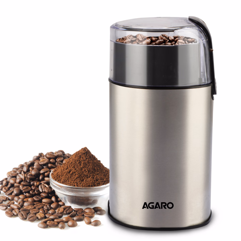 Agaro Grand Electric Coffee Grinder, Silver