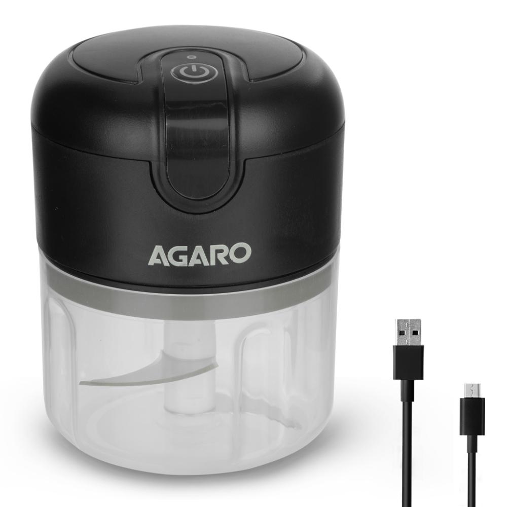 Agaro Elite Rechargeable Mini Electric Chopper, Black