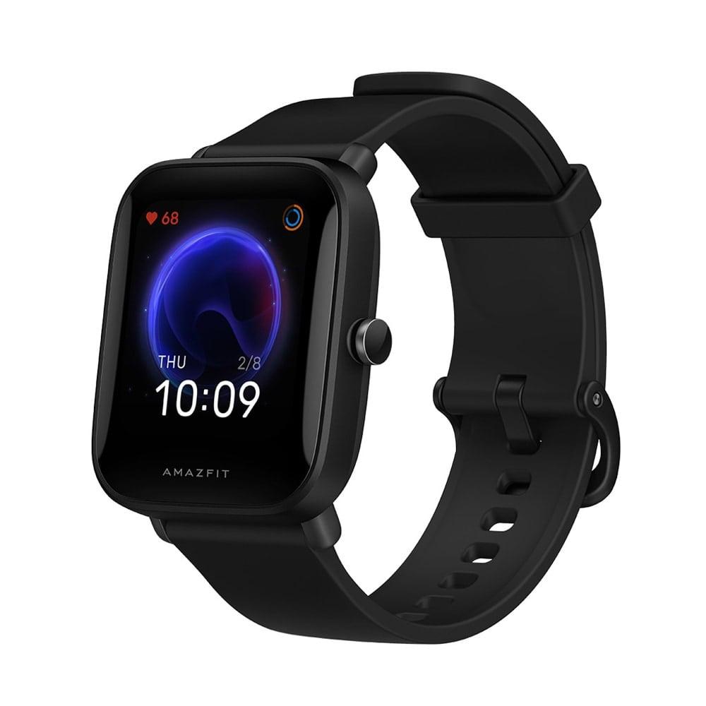 Amazfit Bip U Smartwatch, 3.62 cm (1.43 inch) Large Color Screen, Blood-Oxygen Level Measurement, 5 ATM Water-Resistance, 50+ watch faces, bluetooth v 5.0, Menstrual Cycle Tracker, 2.5D Glass + Anti-Fingerprint Coating, Black