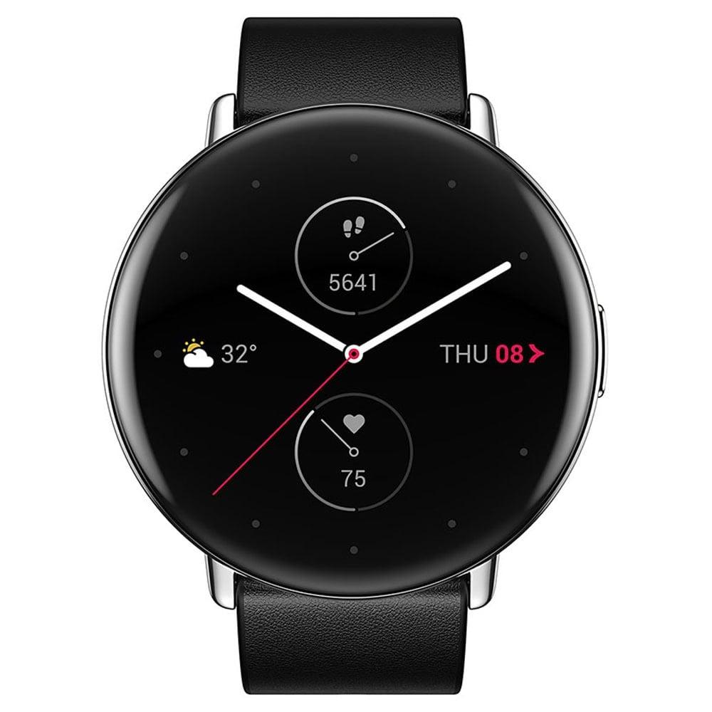 Amazfit Zepp E (Round), 5 ATM Water Resistance, 7 Days Battery Life, 11 Sports Mode, Stress Detection, Phone Music Control, Health Assessment System, NEW 1 year warranty, LAUNCH, POLAR NIGHT BLACK
