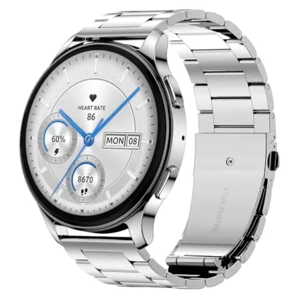 Amazfit Pop 3R Smart Watch, Metallic Silver