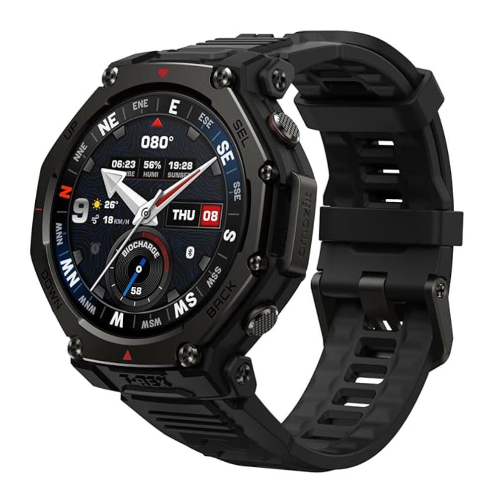 Amazfit T-Rex 3 Pro (Smartchoice) Outdoor Smart Watch 48 mm Sapphire AMOLED Display, Ti Bezel, Dual Band GPS, Offline Maps, 25 Days Battery, Built-in Flashlight, 10 ATM, 180+ Sport Mode, Android & iPhone, Black