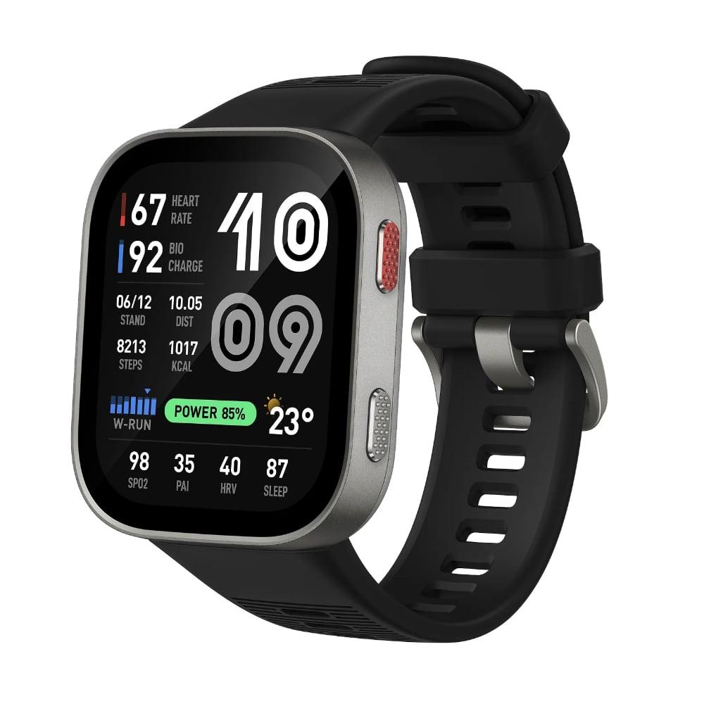 Amazfit Bip Max 50 mm Smartwatch, 5.25 cm (2.07 inch) AMOLED Display, 20 Days of Battery, GPS, 4 GB Storage, Offline Maps, Hybrid Training, Fitness Tracker, 150+ Sports, HYROX Mode, 5 ATM for Android & iPhone, Black