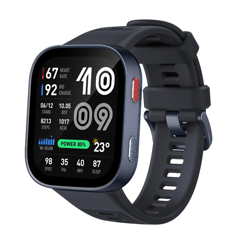 Amazfit Bip Max 50 mm Smartwatch, 5.25 cm (2.07 inch) AMOLED Display, 20 Days of Battery, GPS, 4 GB Storage, Offline Maps, Hybrid Training, Fitness Tracker, 150+ Sports, HYROX Mode, 5 ATM for Android & iPhone, Blue
