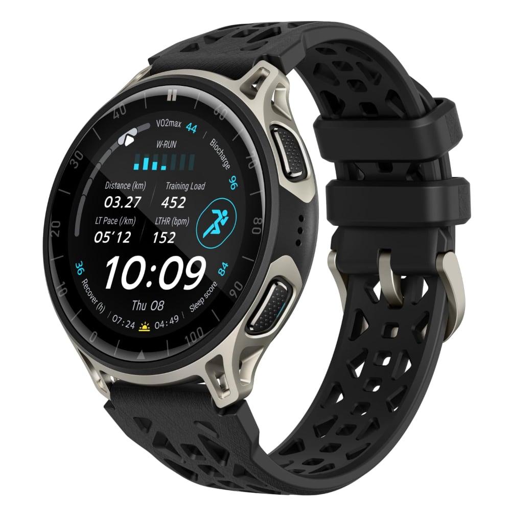 Amazfit Cheetah 2 Pro 48 mm GPS Running Smartwatch, 3.35 cm (1.32 inch) AMOLED Display, Sapphire Glass, Ti Case, 20 Days of Battery, 5 ATM, 32 GB Storage, Flashlight, Offline Maps, 170+ Sports for Android & iPhone
