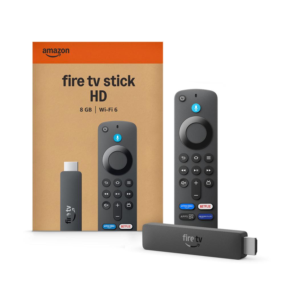 Amazon Fire TV Stick HD (newest model) 2026 with fastest HD stick, 1,500+ apps, Alexa Voice Remote & directly powered by your TV (Black)