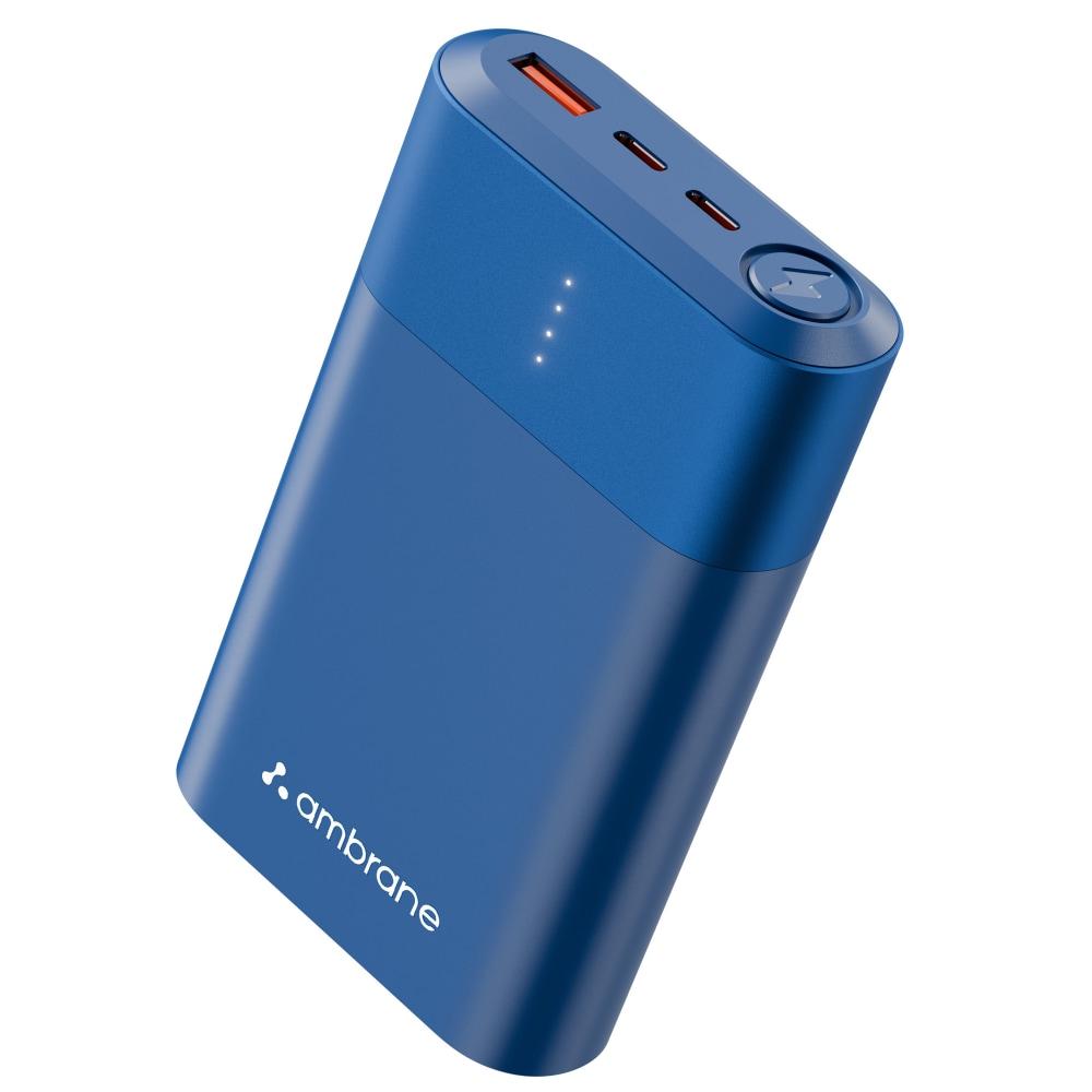 Ambrane Powerlit Duo 30 20000 mAh 33 W Power Bank, Blue