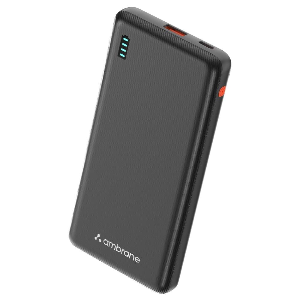 Ambrane Xtreme 10000 mAh 22.5 W Power Bank, Black