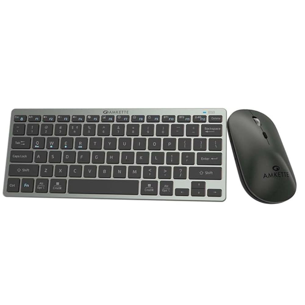Amkette Wi-Key Mini 2 Multi Device Wireless Keyboard and Mouse Combo