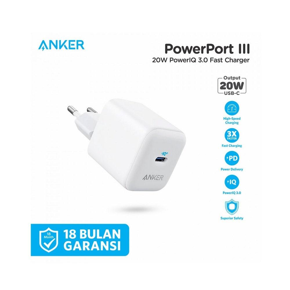 Anker PowerDrive 20 Watts USB-C Wall Charger, PowerIQ 3.0 Universal Fast Charging Compatibility, Temperature Control, High-Voltage Protection, Current Regulation, White