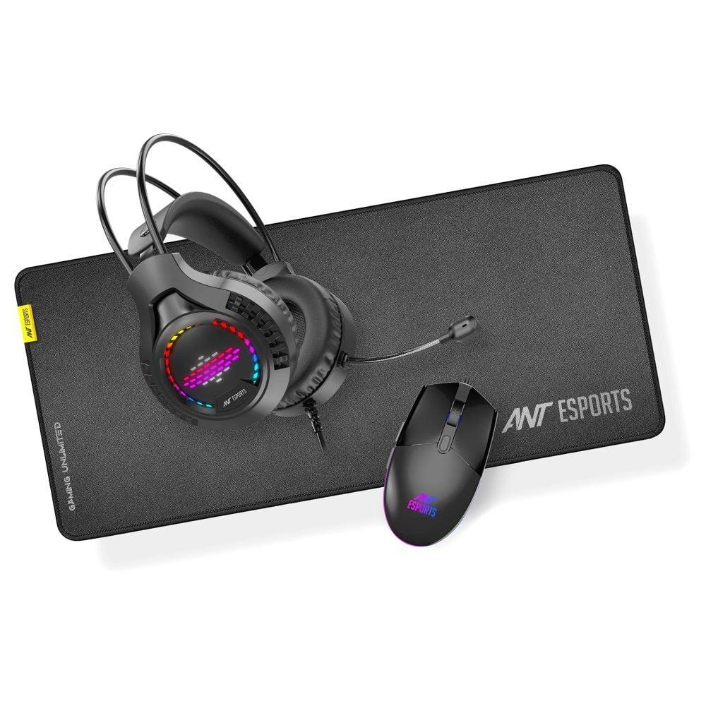Ant Esports Champions 3-in-1 Gaming Bundle-X with Wired Gaming Headphone with Mouse and Mousepad Combo