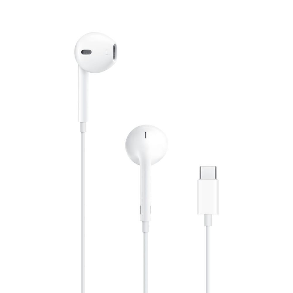 Apple USB Type C EarPods with mic, Sweat and Water Resistant, High Quality Audio, Circular Earbuds, Deep, rich bass tones, Control music and video playback, Answer and end calls, White