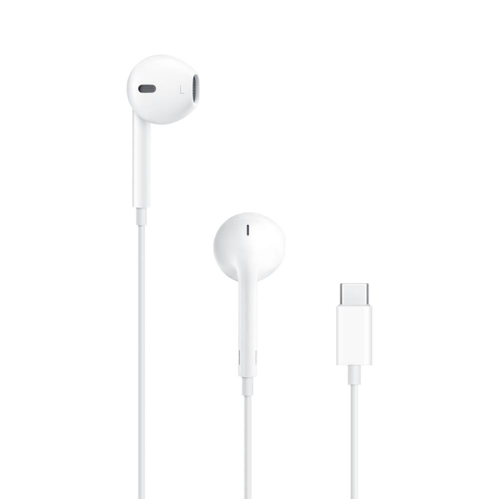 Apple USB Type C EarPods with mic, Sweat and Water Resistant, High Quality Audio, Circular Earbuds, Deep, rich bass tones, Control music and video playback, Answer and end calls, White