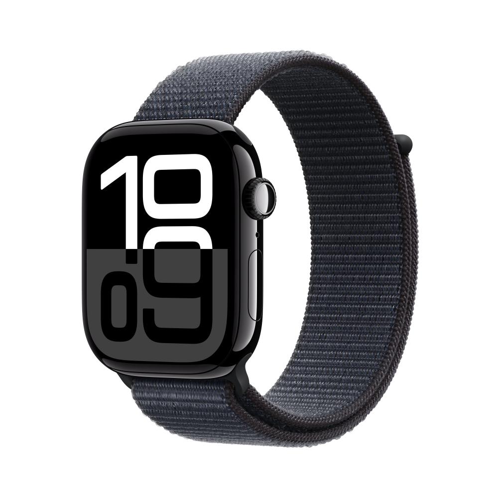 Apple Watch Series 10 GPS 46 mm Jet Black Aluminium Case with Ink Sport Loop