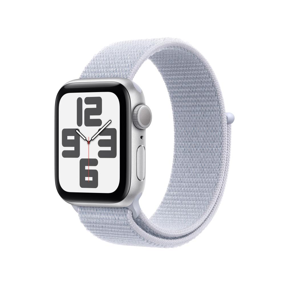 Apple Watch SE GPS 40 mm Silver Aluminium Case with Blue Cloud Sport Loop