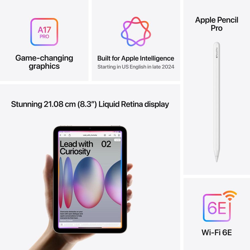 Apple iPad Mini A17 Pro 2024 21.08 cm (8.3 inch) WiFi Tablet, 256