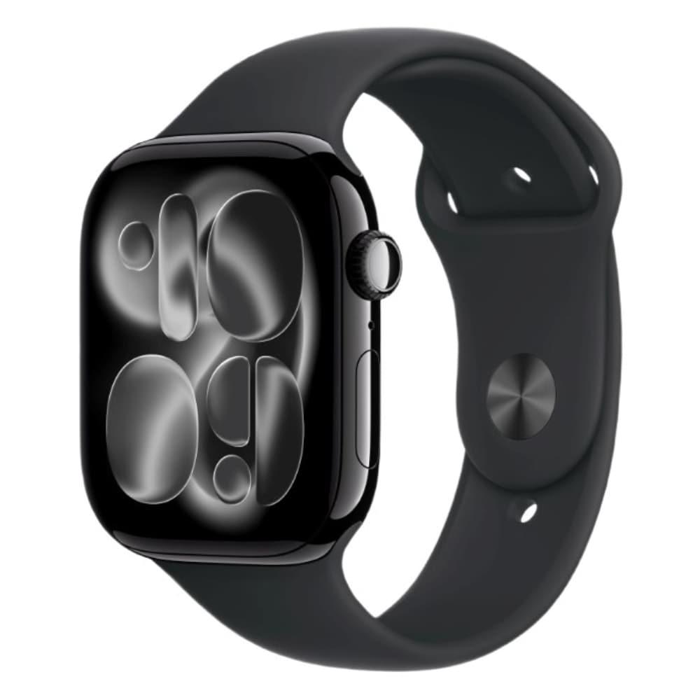 Apple Watch Series 11 GPS 46 mm Jet Black Aluminium Case with Black Sport Band - M/L