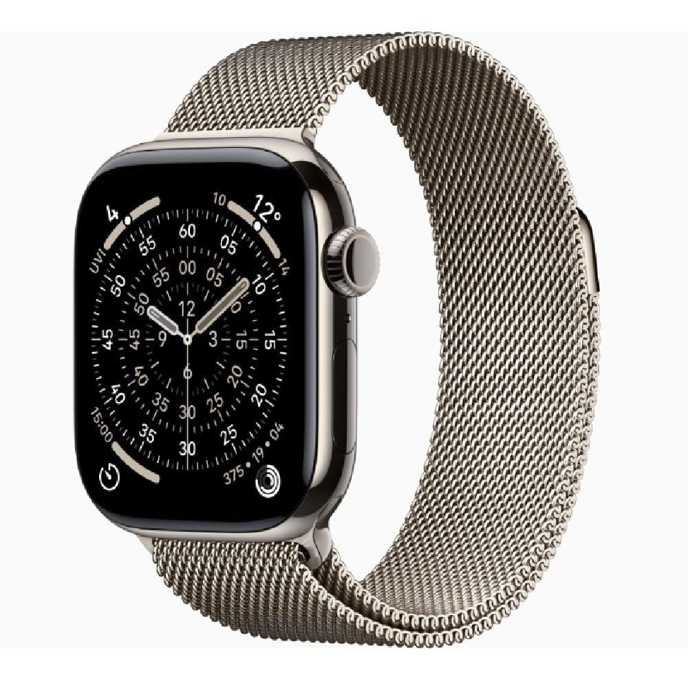 Apple Watch Series 11 GPS + Cellular 42 mm Natural Titanium Case with Natural Milanese Loop