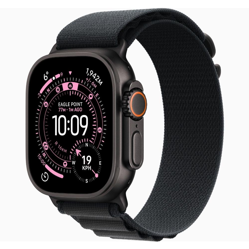 Apple Watch Ultra 3 GPS + Cellular 49 mm Black Titanium Case with Black Alpine Loop - Medium