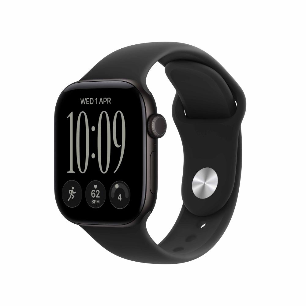 Apple Watch Series 12 42 mm GPS Black Aluminium Case with Black Sport Band - M/L