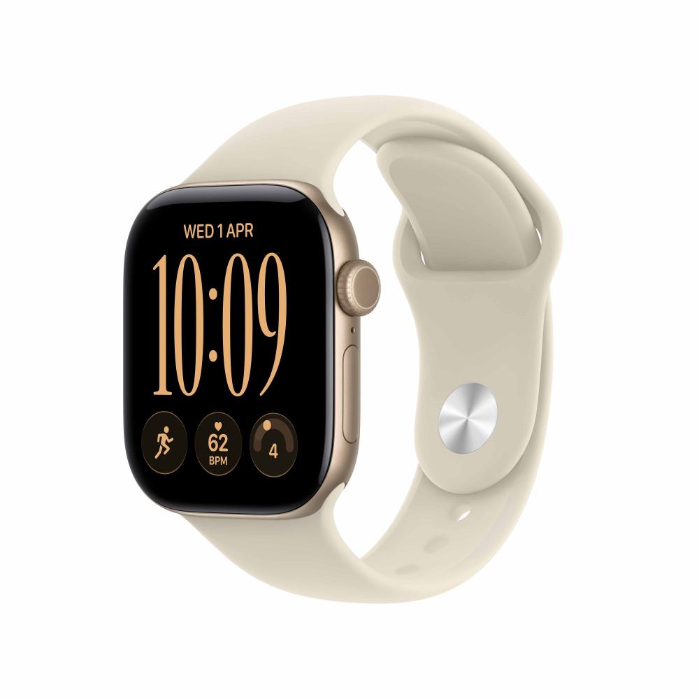 Apple Watch Series 12 42 mm GPS + Cellular Light Gold Aluminium Case with Sand Sport Band - M/L