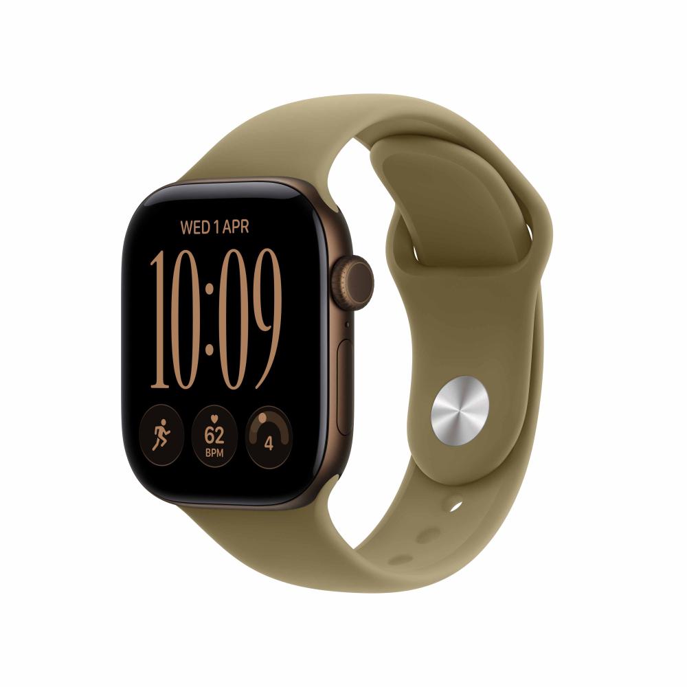 Apple Watch 42 mm GPS + Cellular Dark Bronze Aluminium Case with Olive Sport Band - S/M