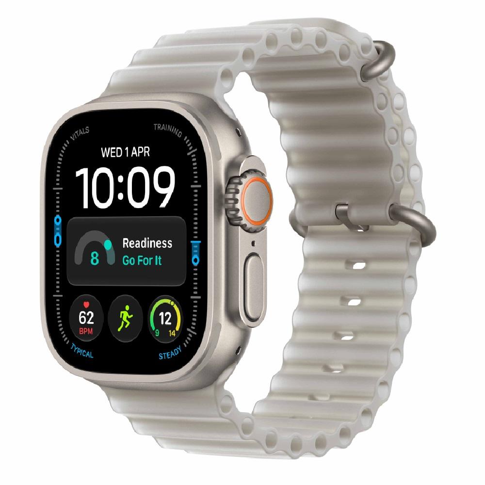Apple Watch Ultra 4 GPS + Cellular 49 mm Natural Titanium Case Translucent Grey Ocean Band