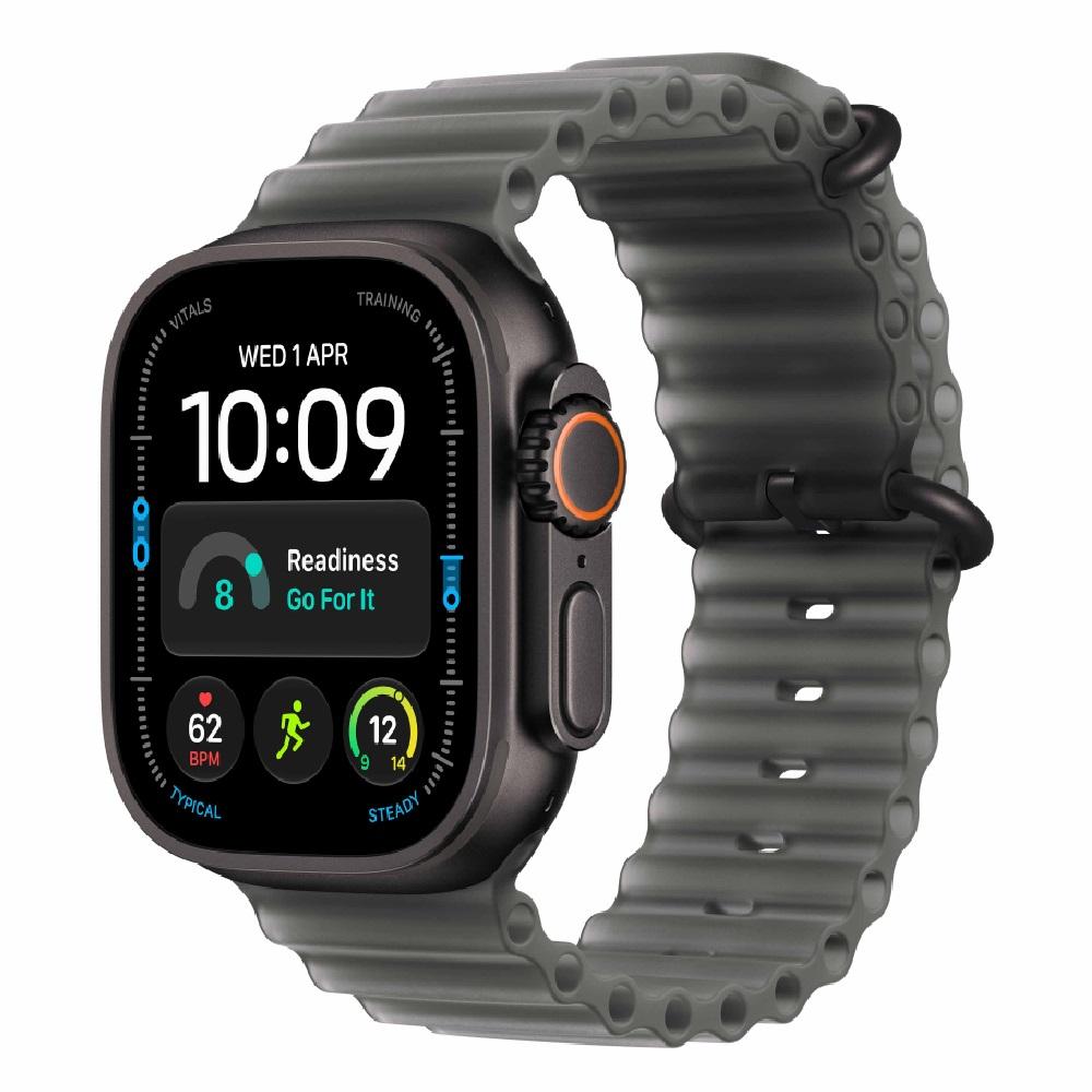 Apple Watch Ultra 4 GPS + Cellular 49 mm Black Titanium Case with Translucent Black Ocean Band