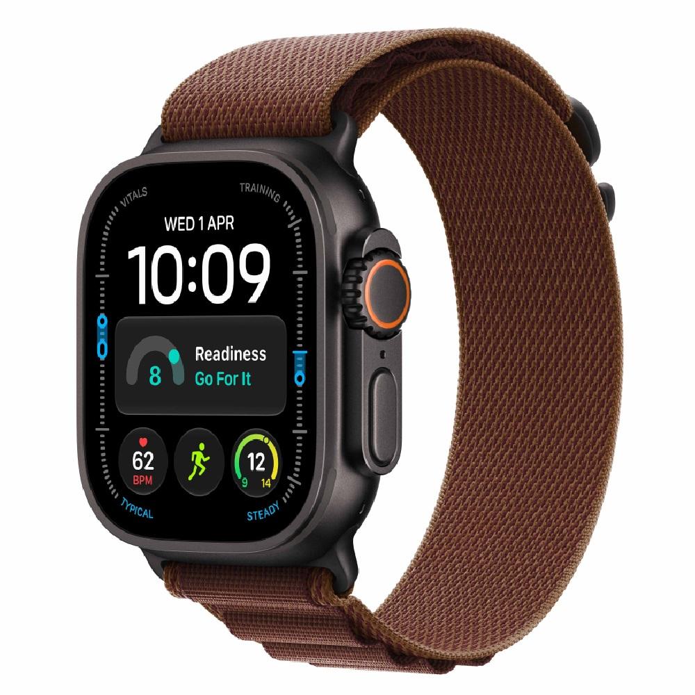 Apple Watch Ultra 4 GPS + Cellular 49 mm Black Titanium Case with Burgundy Alpine Loop - Large