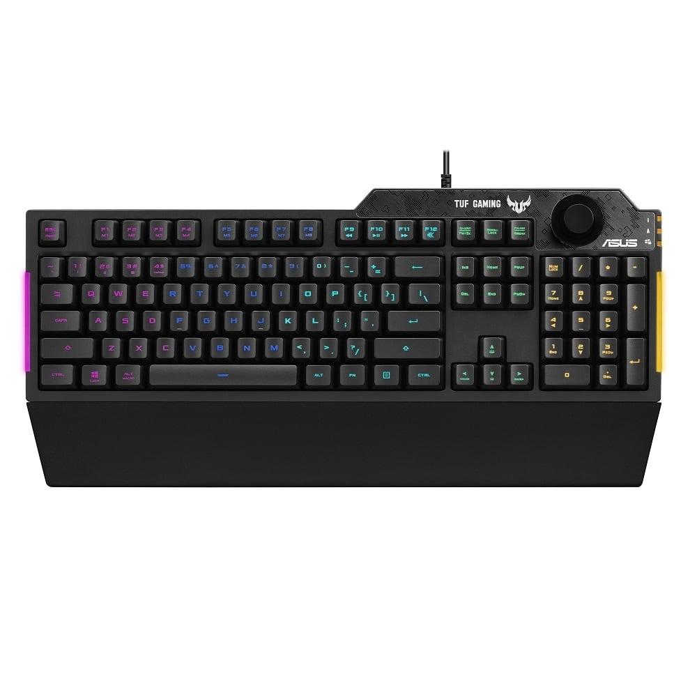 Asus TUF Gaming K1 Wired Keyboard with Dynamic RGB lighting effects, 19-key-rollover (NKRO) technology