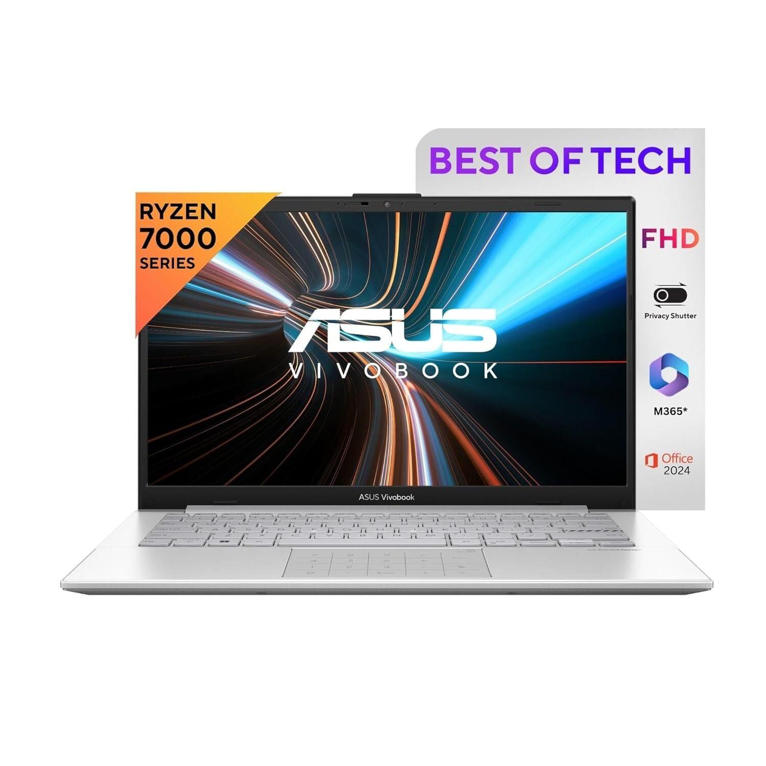 Asus Vivobook Go 14 E1404FA-NK3321WS Standard Laptop (AMD Ryzen 3 7320U/8 GB/512 GB SSD/AMD Radeon Graphics/Windows 11/MSOffice/Full HD), 35.56 cm - 14 inch, Cool Silver