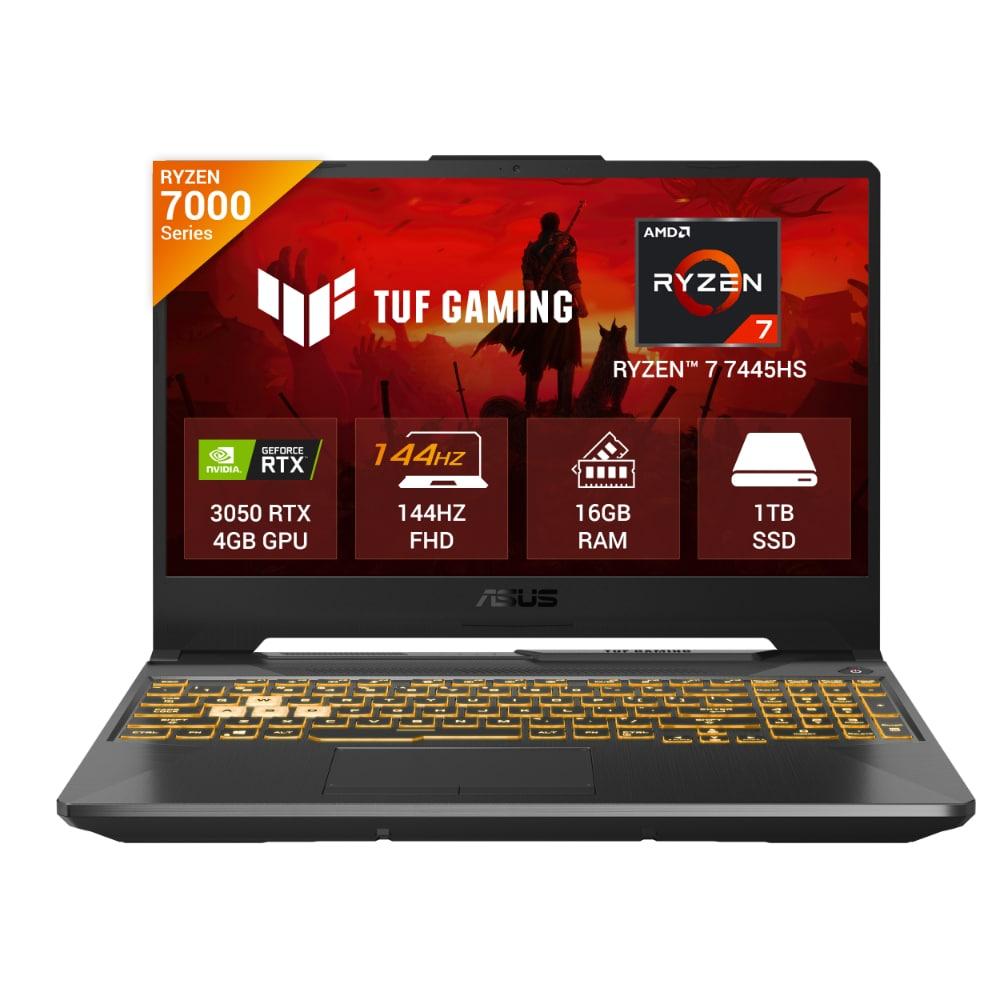 Asus TUF F16 FA607NUG-RL189WS Gaming Laptop (AMD Ryzen 7 7445HS/16 GB/1 TB SSD/6 GB-NVIDIA GeForce/Windows 11 Home/Microsoft Office Home 2024 + Microsoft 365 Basic/WUXGA), 40.64 cm - 16 inch, Matte Gray