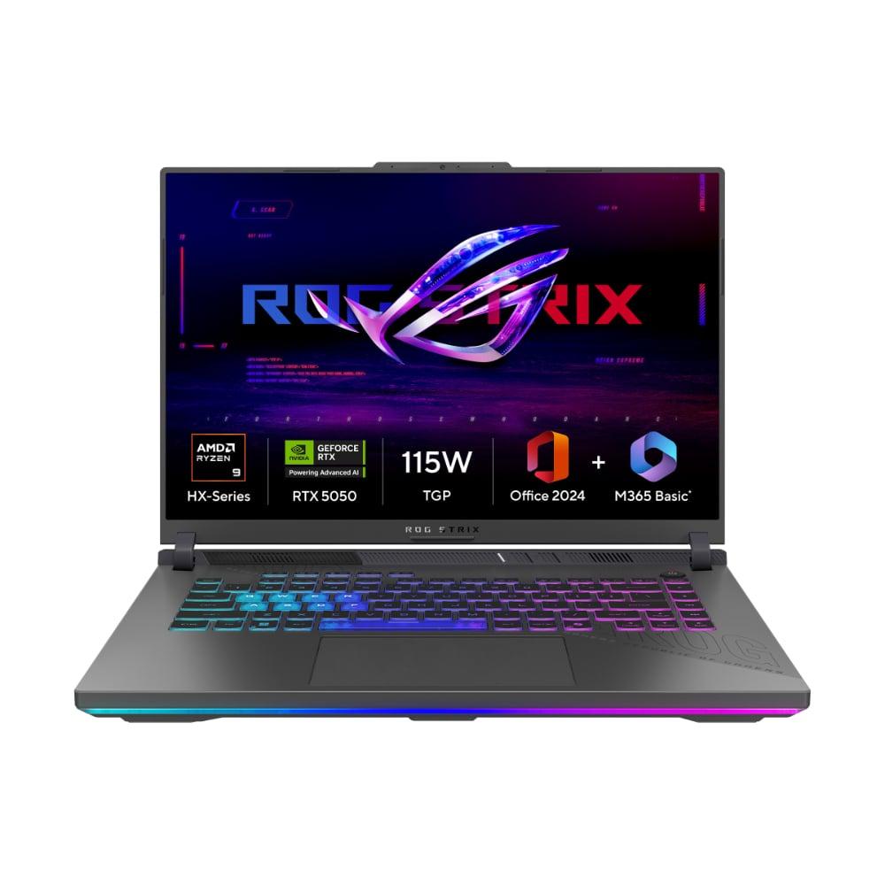 Asus ROG Strix G16 G614PH-RV073WS Gaming Laptop (AMD Ryzen 9 8940HX Processor/16 GB/1 TB SSD /8 GB GDDR7-NVIDIA GeForce GPU/Win 11/MSOffice Home 2024/Full HD), 40.6 cm - 16 inch, Eclipse Gray