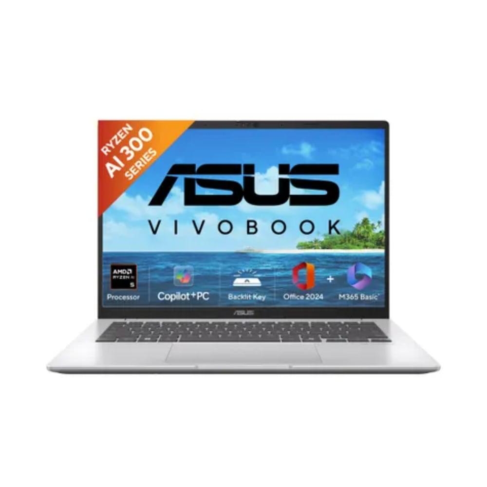 Asus Vivobook 14 M1407KA-LY131WS Standard Laptop (AMD Ryzen AI 5 330/16 GB/512 GB SSD/AMD Radeon Graphics/Windows 11/Microsoft Office Home 2024/WUXGA), 35.56 cm (14 inch), Cool Silver