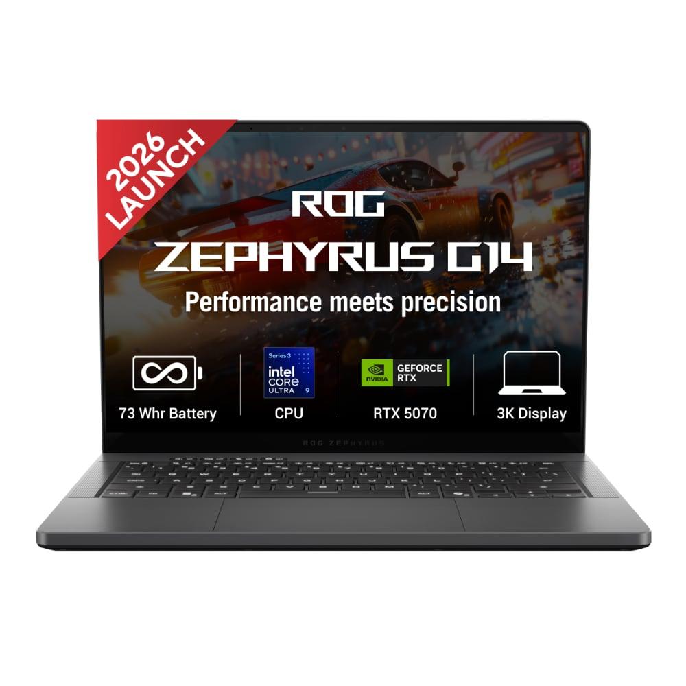 Asus ROG14 GU405AP-SY041WS U9P/Intel Core Ultra 9 Processor 386H 2.1 GHz/32 GB/1 TB SSD/5070/Microsoft Office Home 2024 + Microsoft 365 Basic (OLED)/35.6 cm (14 inch)/Eclipse Gray
