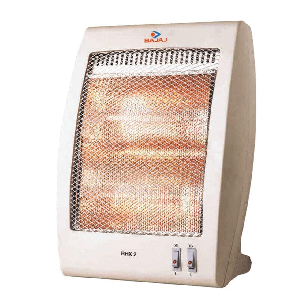 Bajaj RHX 2 Halogen Room Heater 800 W, Dual Heating Rods, Instant Heating, Energy Efficient, Portable & Compact Design, 2 Years Warranty, Beige