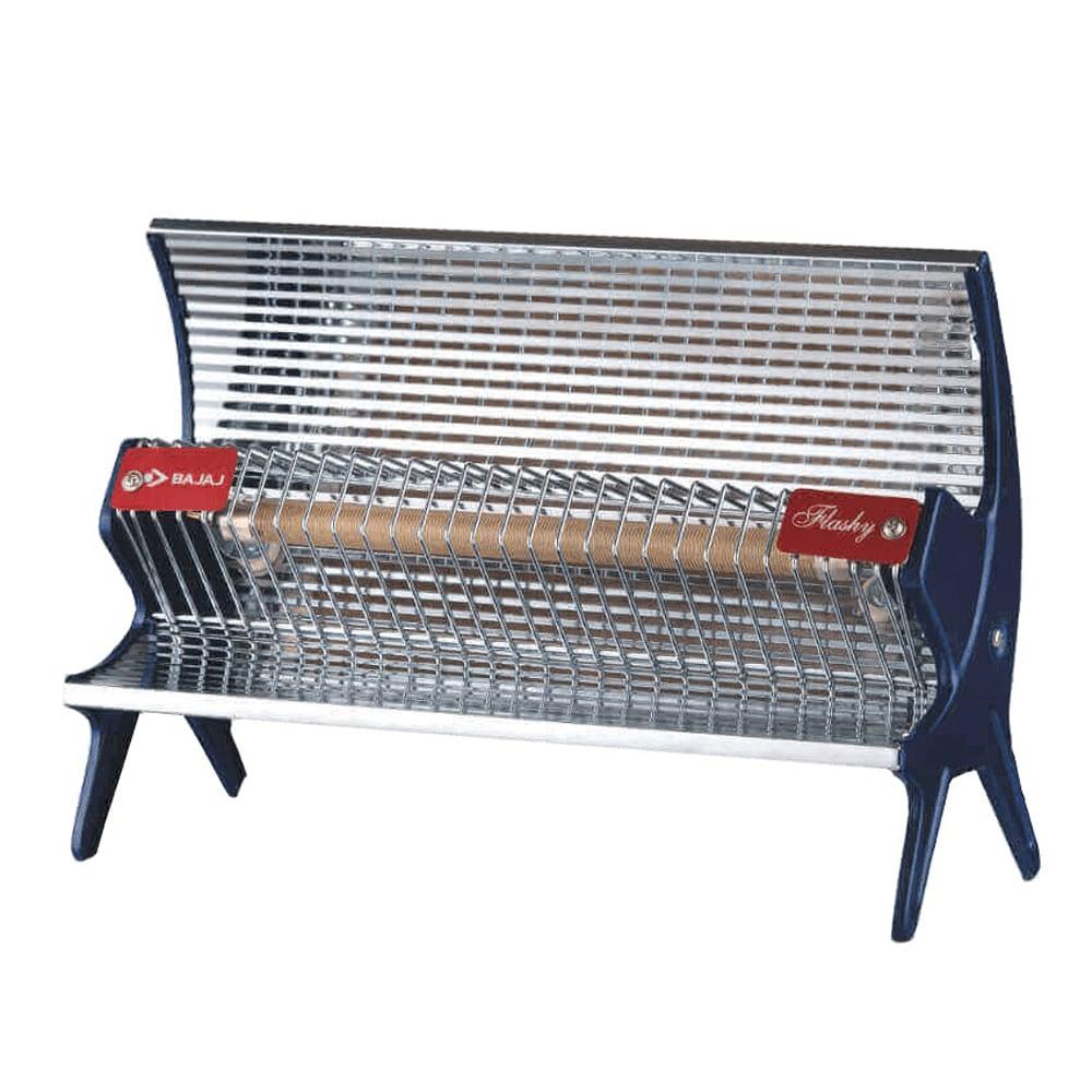 Bajaj Flashy Radiant Room Heater 1000 W, Compact Design, Nickel Chrome Plated Mesh Grid, Stainless Steel Reflector, Neat & Clean Operation