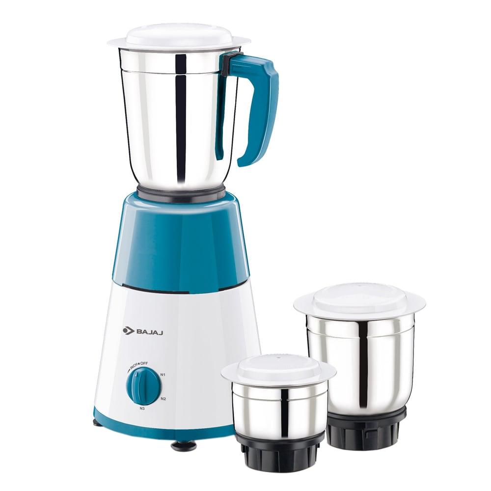 Bajaj GX15 500W 3 Jars Mixer Grinder, Multi-functional Blade System, Motor Overload Protector