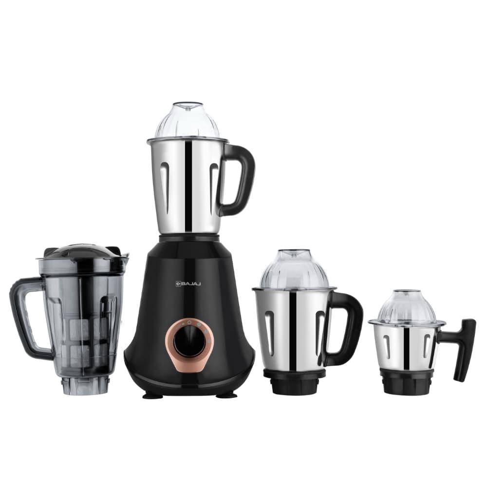 Bajaj Military Series Glamore 1000 W 4 Jar Mixer Grinder, Jet Black