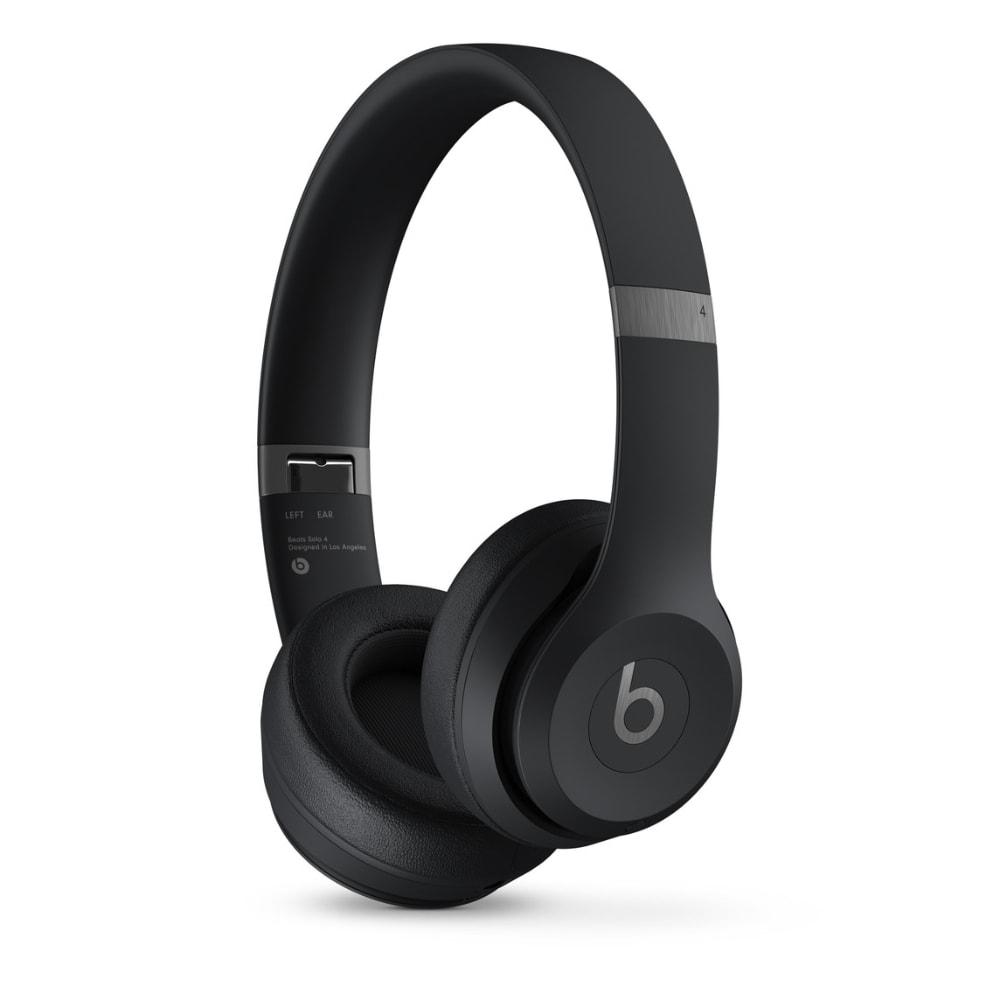 Beats Solo 4 On-Ear Wireless Headphones with upto 50 Hr battery, Spatial Audio with Dynamic head Tracking, Quick Charge(10 min = 5 Hr), Matte Black