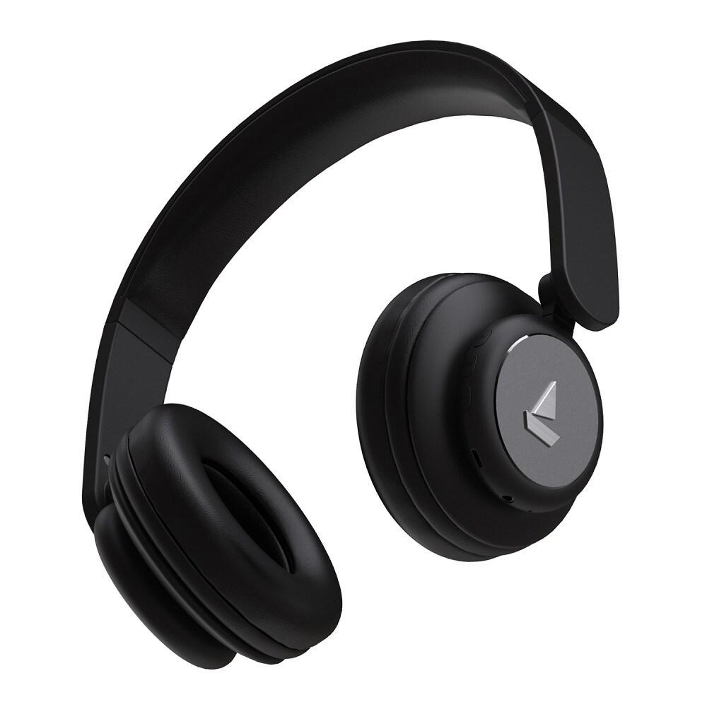 boAt Rockerz 450R On-Ear Headphones with 15 Hours Battery, 40 mm Drivers, Padded Ear Cushions, Easy Access Controls and Voice Assistant (Luscious Black)