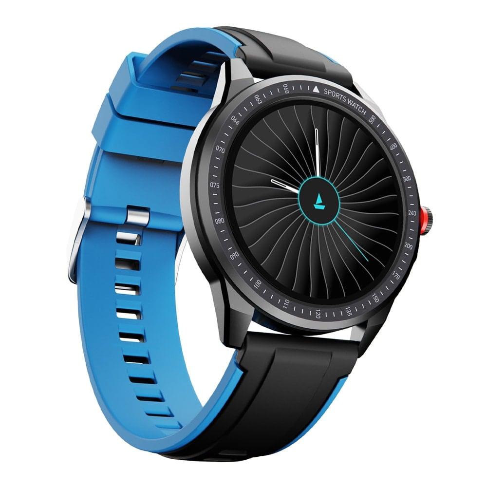 boAt Flash Edition Smart Watch with Activity Tracker, Multiple Sports Modes, 3.3 cm (1.3 inch) Screen, 170 plus Watch Faces, Camera & Music Control, IP68 & 7 Days Battery Life(Galaxy Blue)