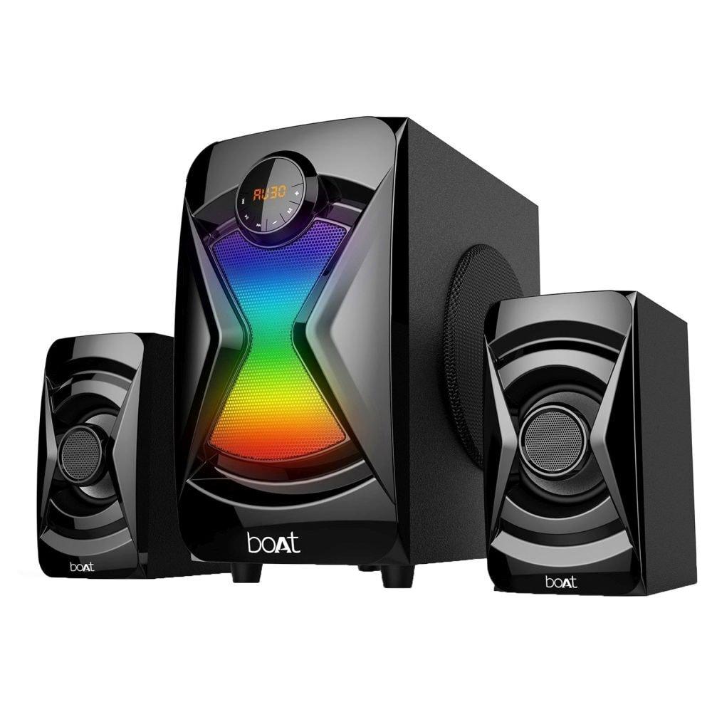 boAt Blitz 1500 with Blitz 1508 Multimedia, 5 different EQ Modes, 50 Watts RMS Bluetooth Home Theatre (Premium Black)